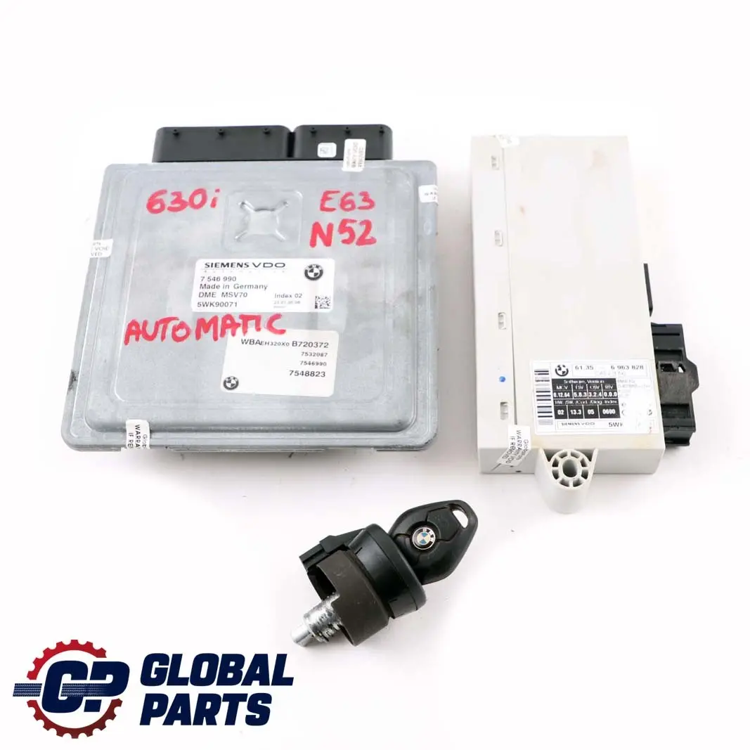 BMW  E60 E63 E64 530i 630i N52 258HP ECU Kit DME 7546990 + CAS2 + Key Automatic