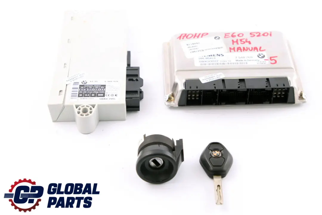 M54 170HP ECU Kit DME + CAS2 + Key Manual BMW 5 Series E60 520i - SKU 7548769-5 - Part number 7548769