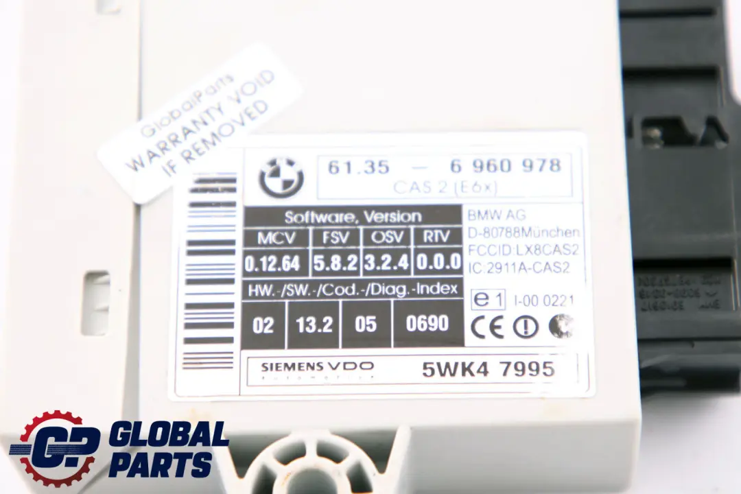M54 170HP ECU Kit DME + CAS2 + Key Manual BMW 5 Series E60 520i - SKU 7548769-5 - Part number 7548769