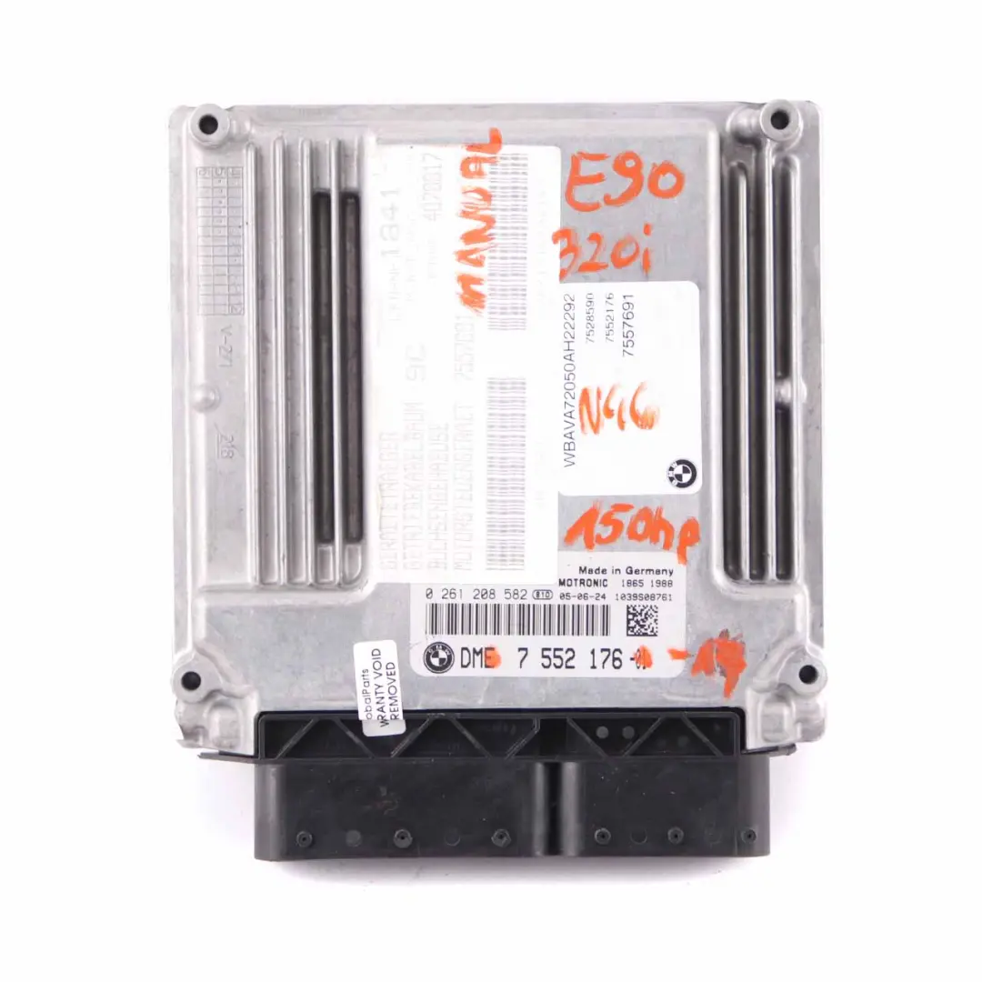 BMW E87 E90 120i 320i N46 ECU Engine Control Kit DME 7552176 CAS2 Key Manual
