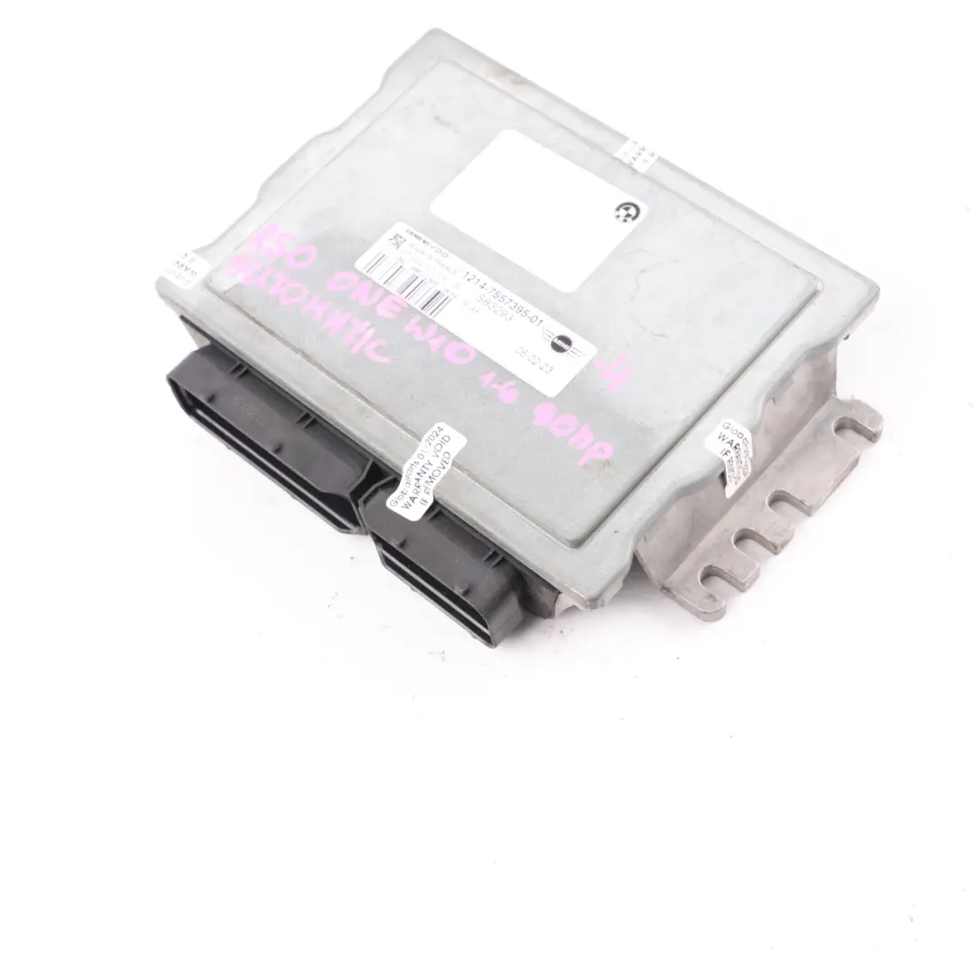 Mini One R50 R52 W10 1.6 90HP Unidad Control Motor Módulo ECU 7557395 Automático