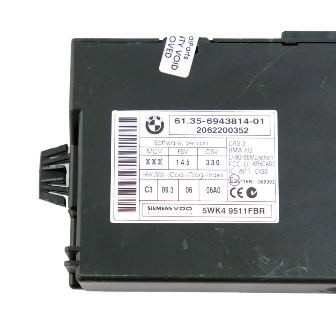 BMW 3 5 E60 E90 E91 325i 525i N52 218HP ECU Kit DME 7567178 CAS3 Keys Manual