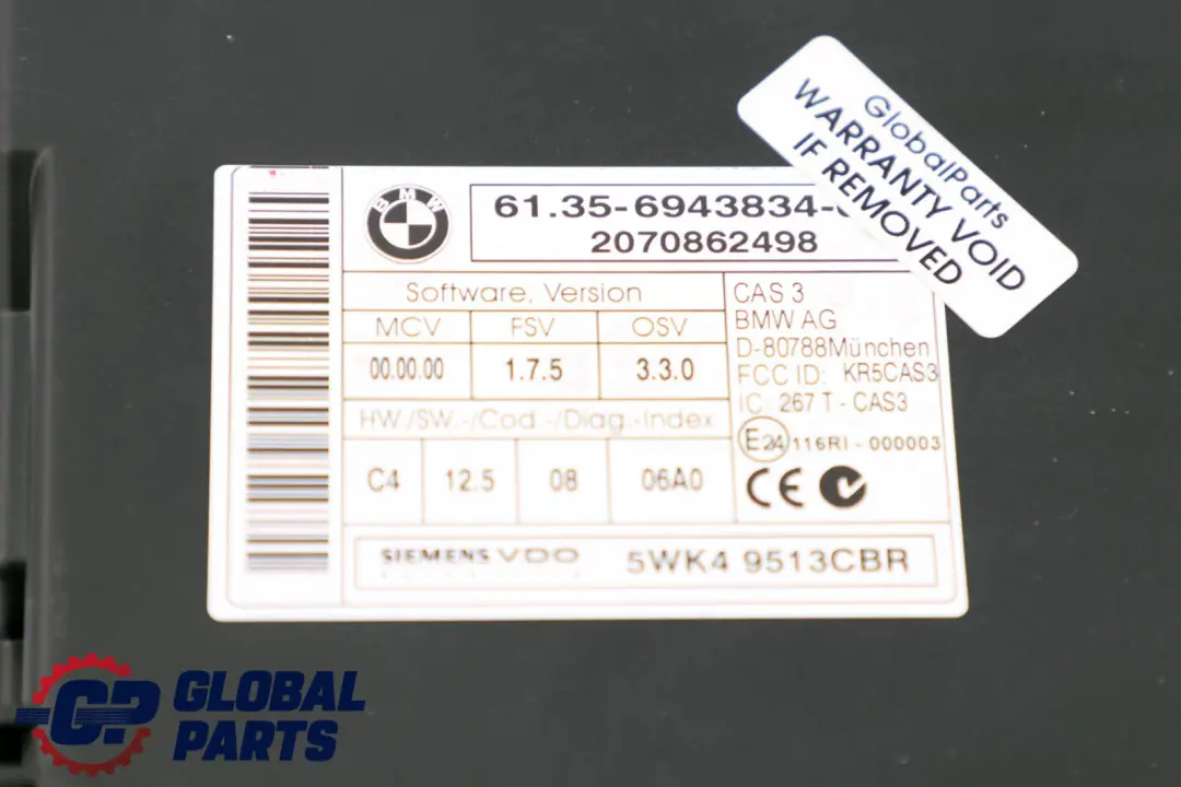 BMW Serie 1 3 E81 E87 LCI E90 116i 316i N45N Kit ECU DME 7567321 Llave CAS3