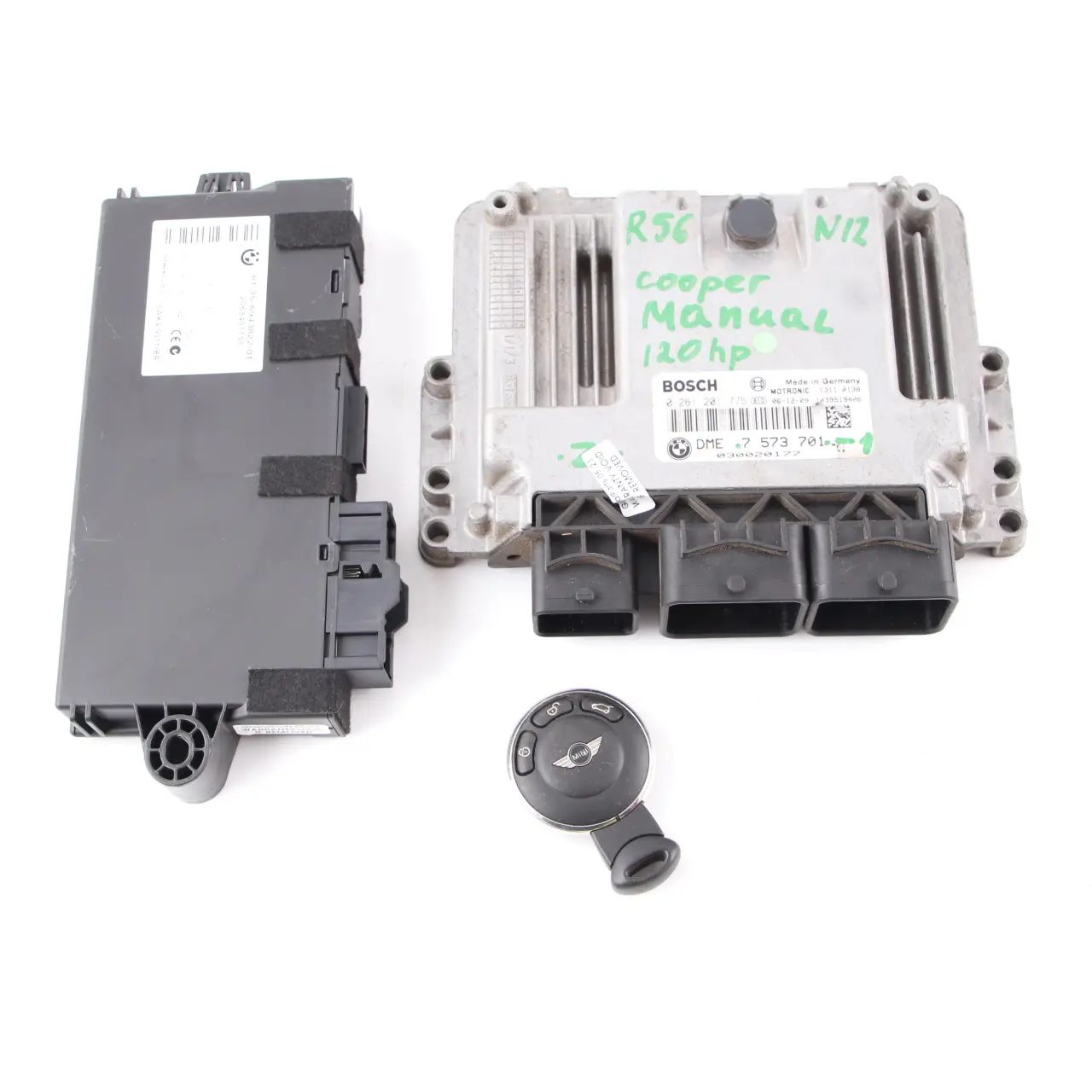 Mini Cooper R55 R56 R57 N12 120HP Petrol Engine ECU Kit DME 7573701 CAS3 Key