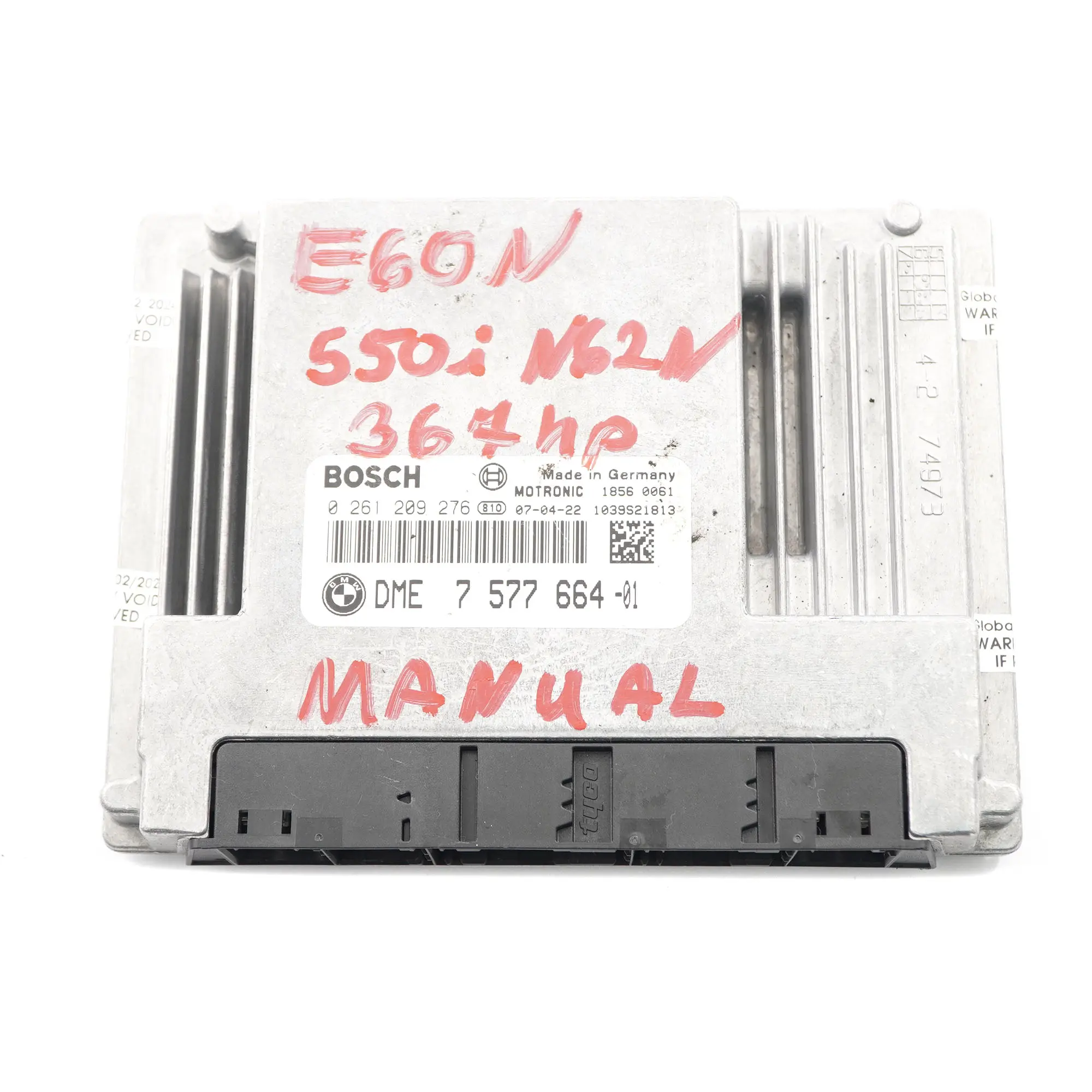 BMW E60 E61 LCI 550i N62N 367HP Motor Unidad Módulo ECU DME 7577664 Manual