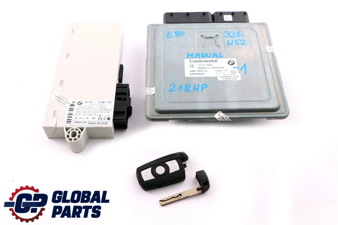 BMW 3 5 Series E60 E90 E91 N52 325i 525i ECU Kit DME CAS2 Key 7577968 Manual