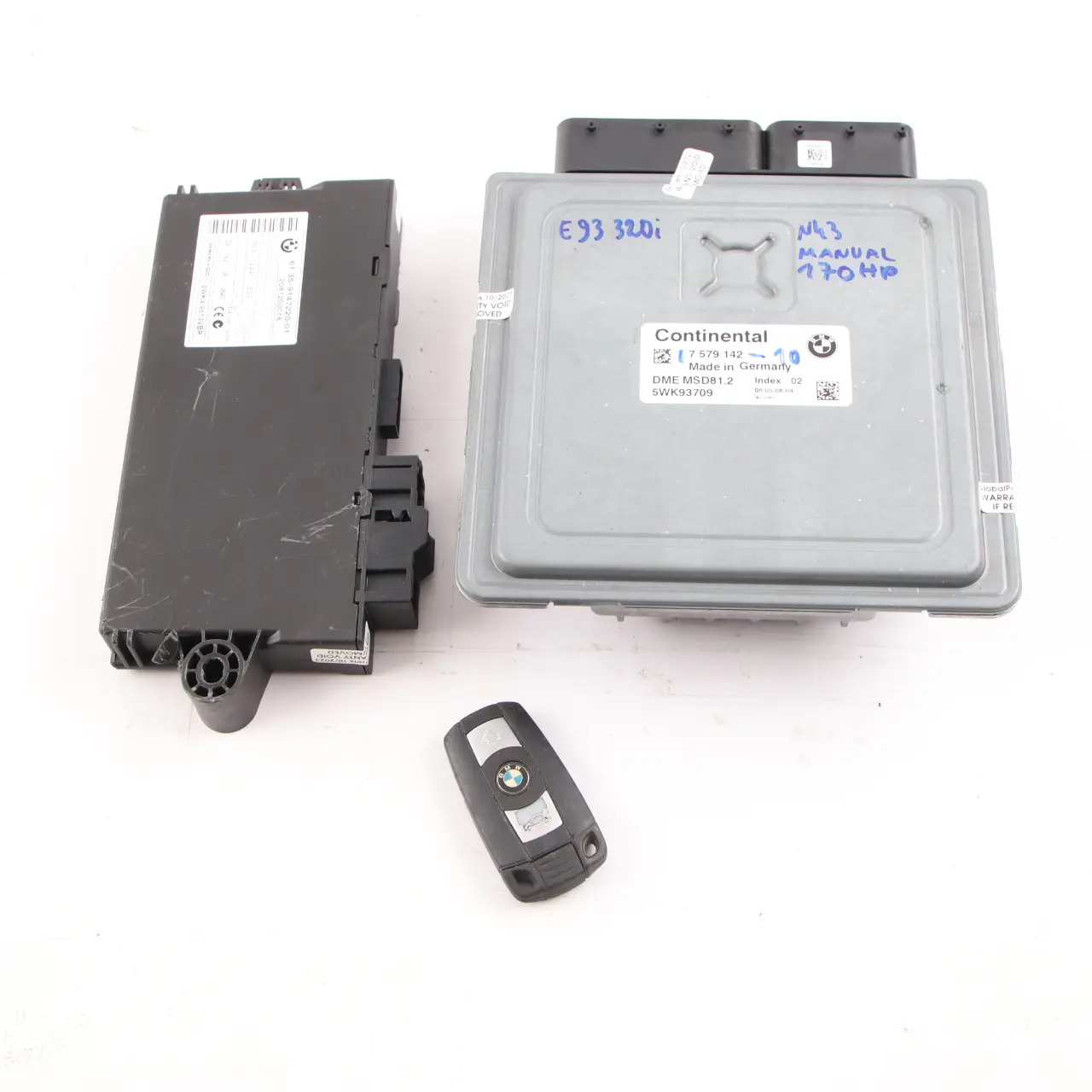 BMW E87 LCI E90 120i 320i Petrol N43 Engine ECU KIT DME 7579142 CAS3 Key Manual