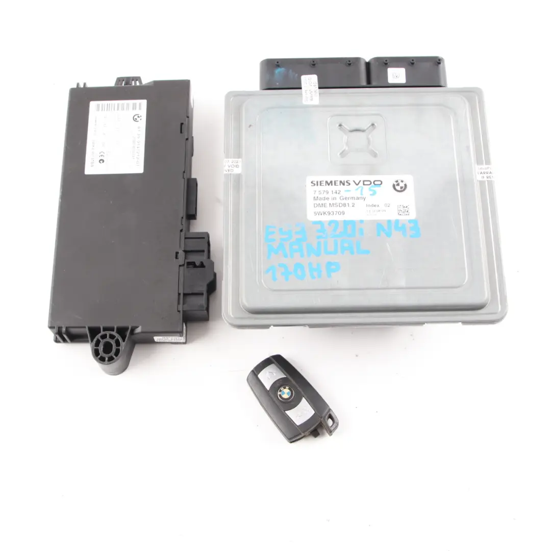 BMW E87 LCI E90 120i 320i  N43 170KM Sterownik ECU Kit DME CAS3 Klucz 