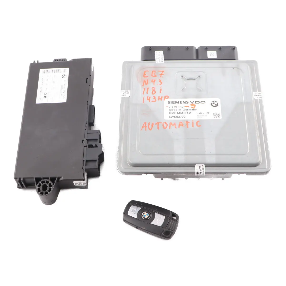 BMW E87 LCI E90 118i 318i N43 143HP ECU Kit DME 7579142 CAS3 Key Automatic