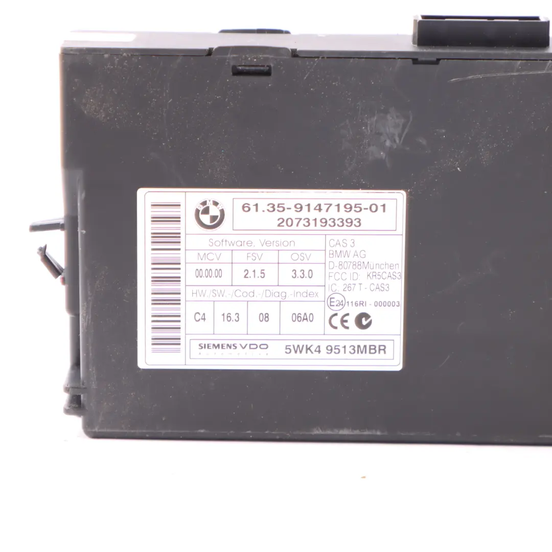 BMW E81 E87 E90 E91 120i 320i N43 Kit ECU DME CAS3 Clave 7583225 Manual