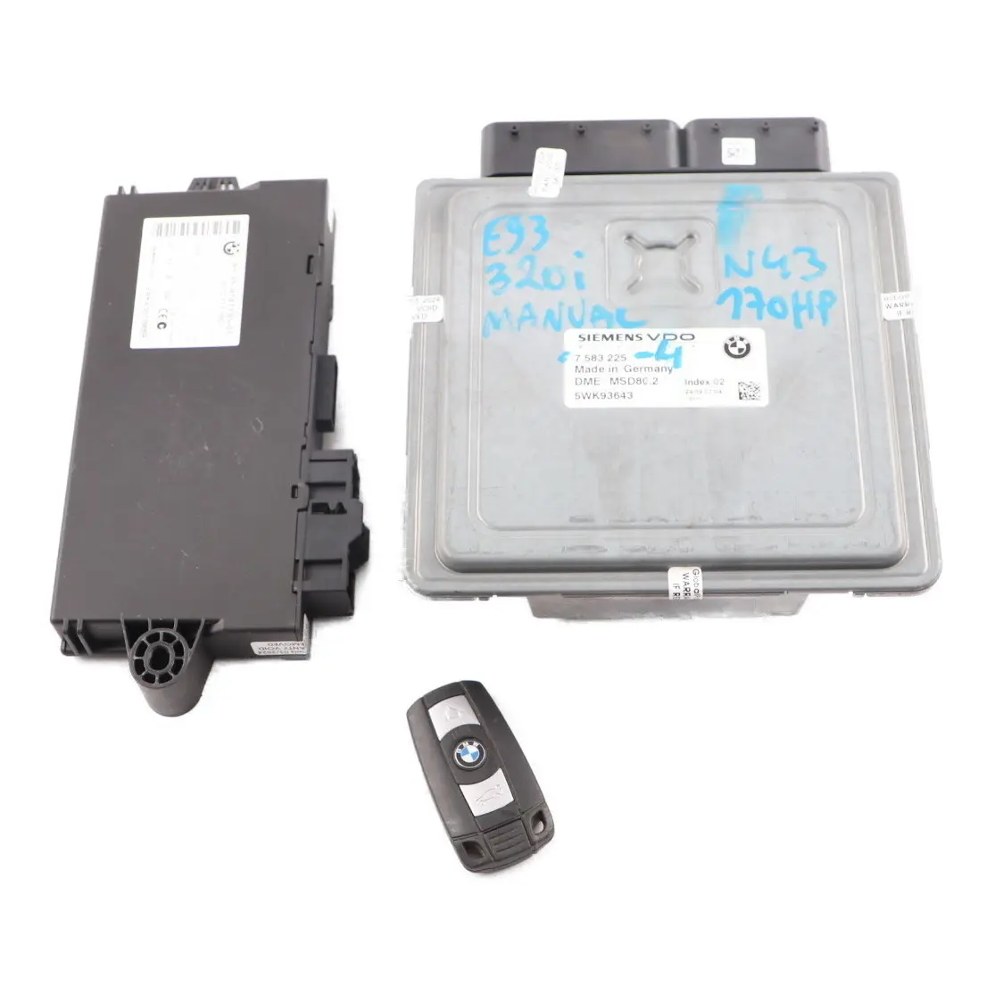 BMW E81 E87 LCI E90 120i 320i Petrol N43 Engine ECU KIT DME 7583225 CAS3 + Key