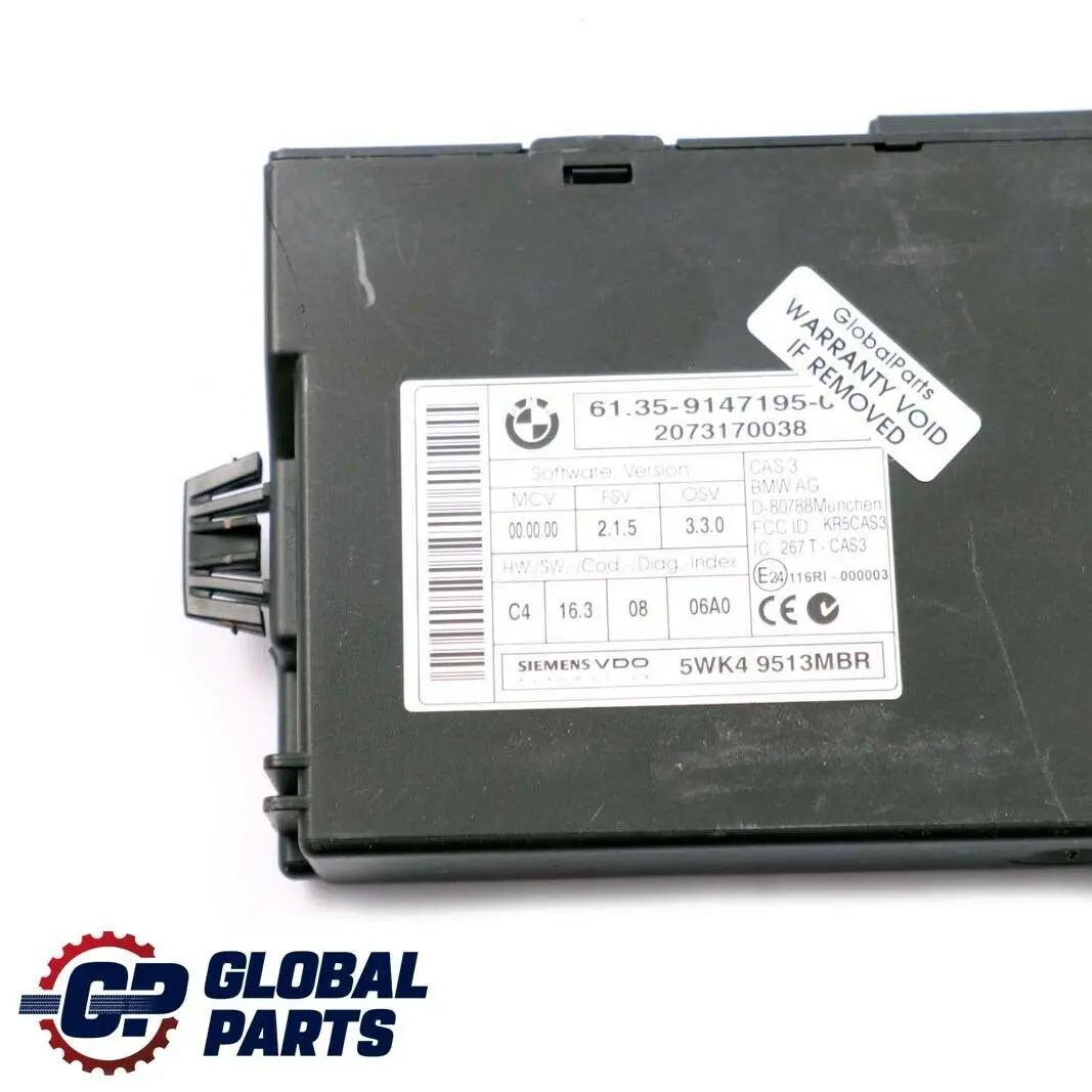 BMW E81 E87 E90 120i 320i Engine N43 ECU Kit DME 7583225 + CAS3 Key Automatic