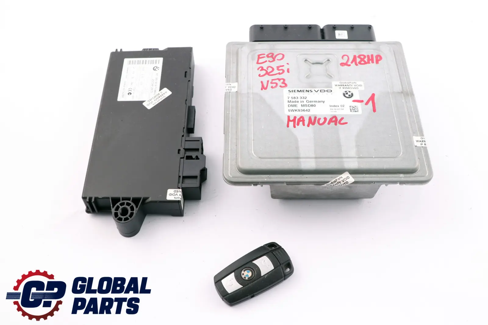 BMW 3 Series E90 E91 LCI 325i N53 218HP ECU Kit DME CAS3 + Key 7583332 Manual