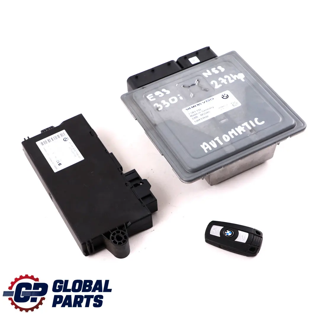 BMW 3 E90 E91 E92 E93 330i N53 272HP ECU Kit DME CAS3 + Key 7583332 Automatic