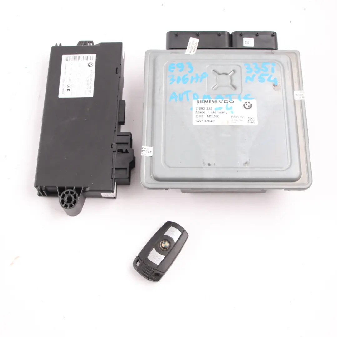 BMW E82 E90 E91 E92 135i 335i N54 306HP ECU Kit DME 7583332 CAS3 Key Automatic