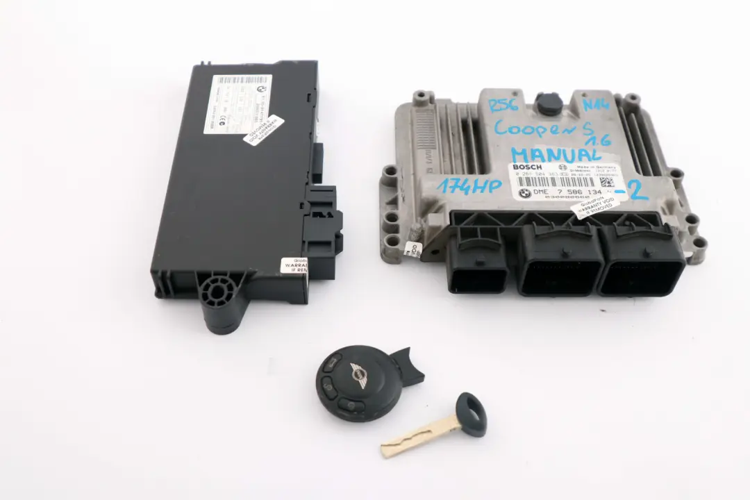 Mini Cooper S R55 R56 N14 1.6 174HP ECU Kit DME 7586134 + CAS3 + Key Manual