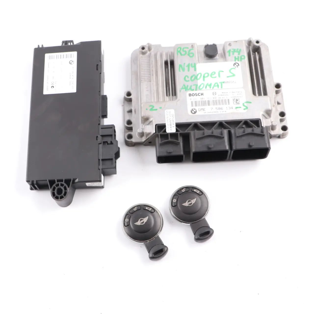 Mini Cooper S R56 N14 1.6 174HP ECU Kit DME 7586134 + CAS3 + Keys Automatic