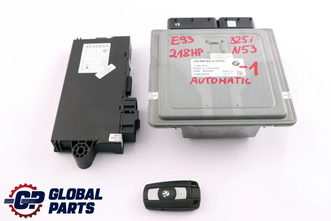 BMW E90 325i E60 LCI 525i N53 218HP ECU Kit DME CAS3 Llave 7586940 Automatico