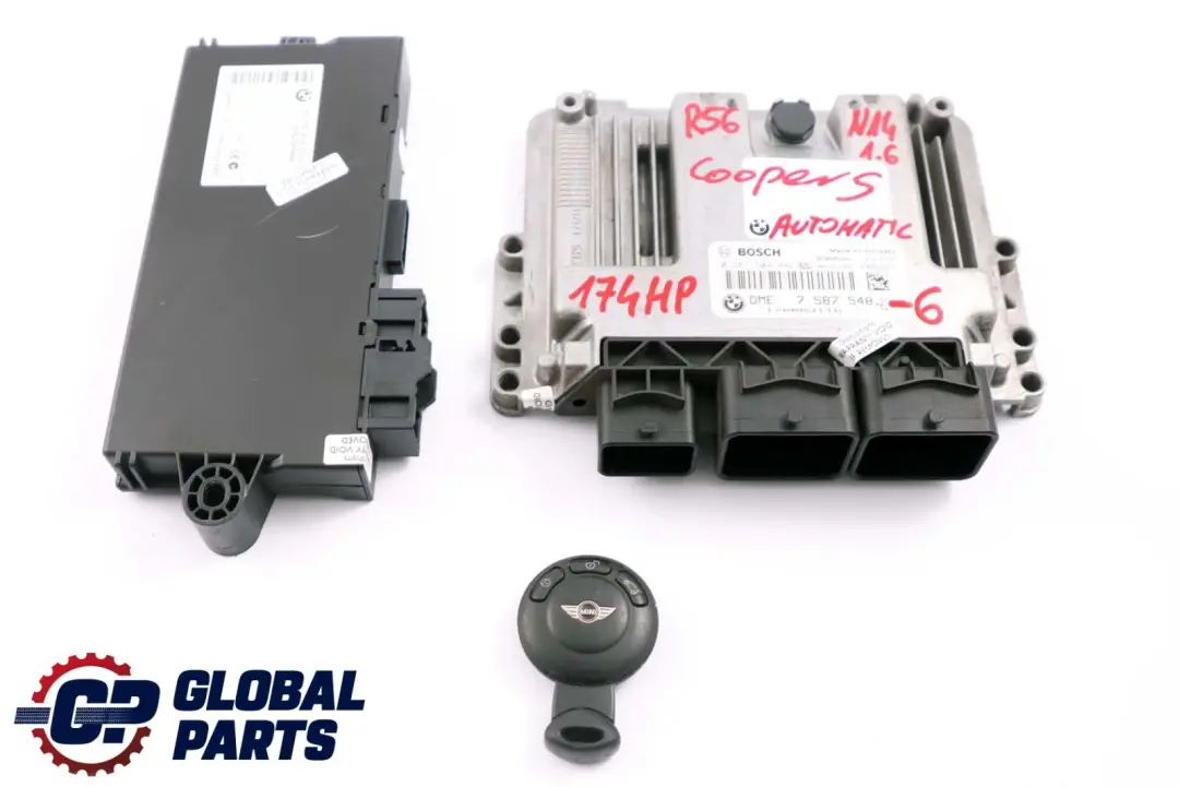 Mini Cooper S R55 R56 N14 1.6 174HP Kit ECU DME 7587548 CAS3 + Clé Automatique