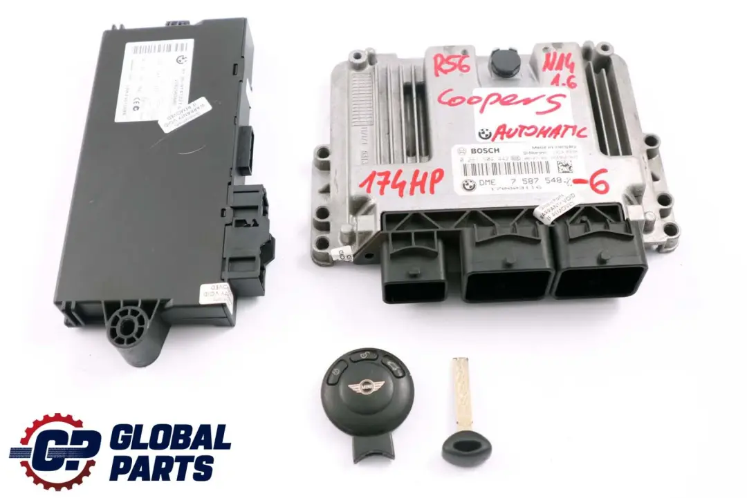 Mini Cooper S R55 R56 N14 1.6 174HP Kit ECU DME 7587548 CAS3 + Clé Automatique