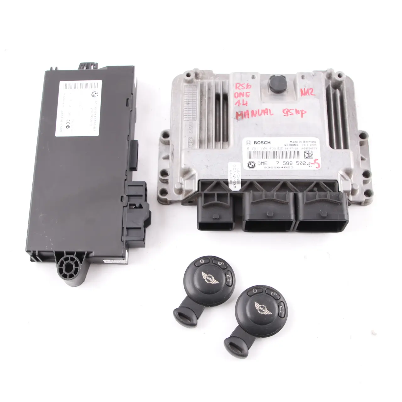 Mini One R55 R56 N12 1.4 Petrol Engine ECU Kit DME 7588502 CAS3 + 2 Keys Manual