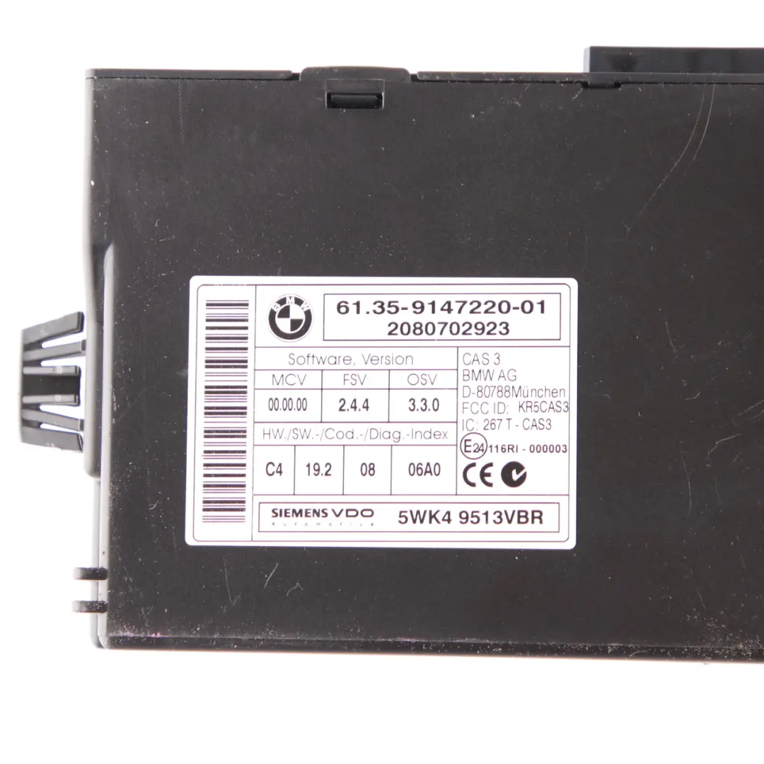 BMW E60 E90 325i 525i N53 218HP ECU Kit Control Unit DME 7588620 CAS3 Key Manual