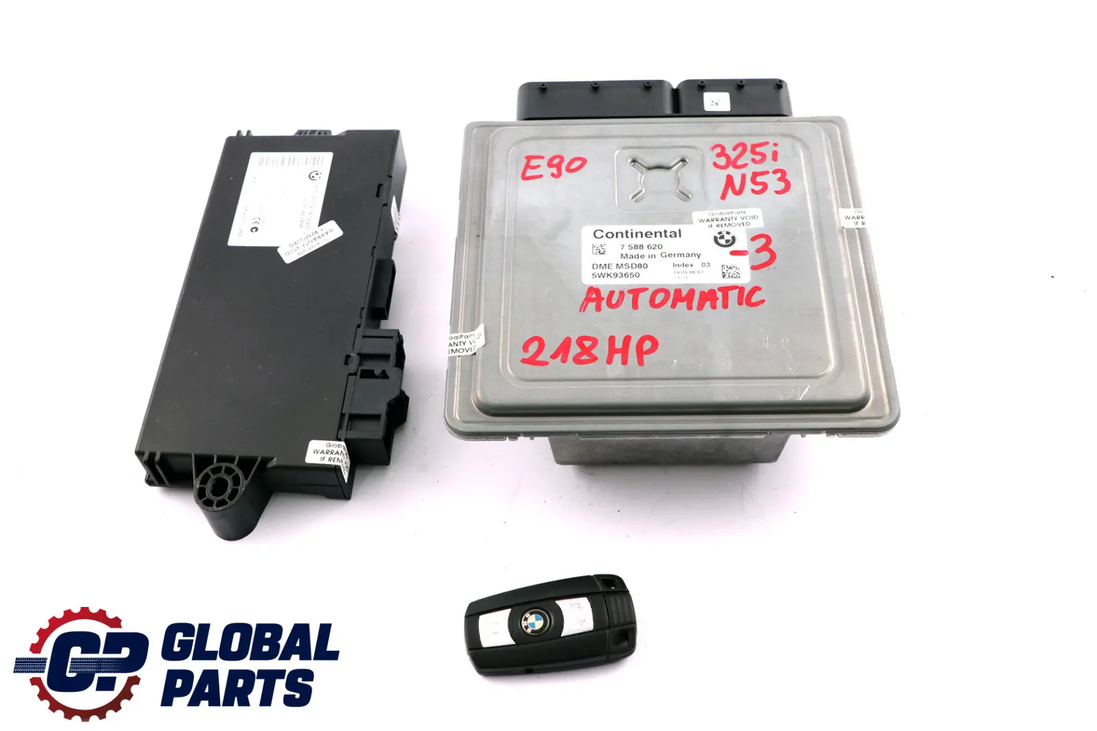 £BMW 3 5 Series E60 E90 325i 525i N53 ECU Kit DME CAS3 + Key 7588620 Automatic