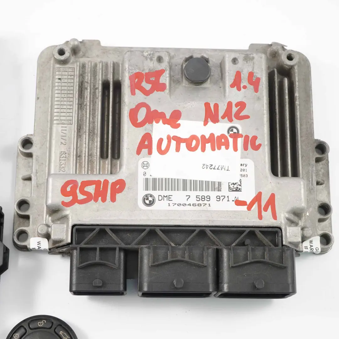 Mini One R56 N12 1.4 95PS ECU Steuergerät DME 7589971 CAS3 + Schlüssel Automatik