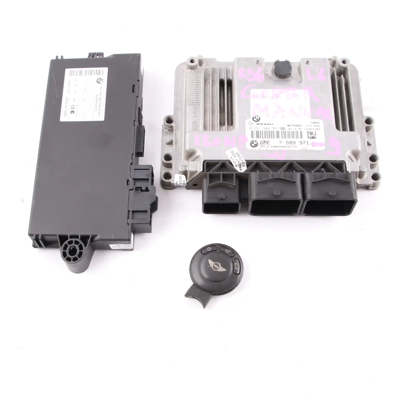 Mini Cooper R55 R56 N12 1.6 120HP ECU Kit DME CAS3 + Key 7589971 Manual