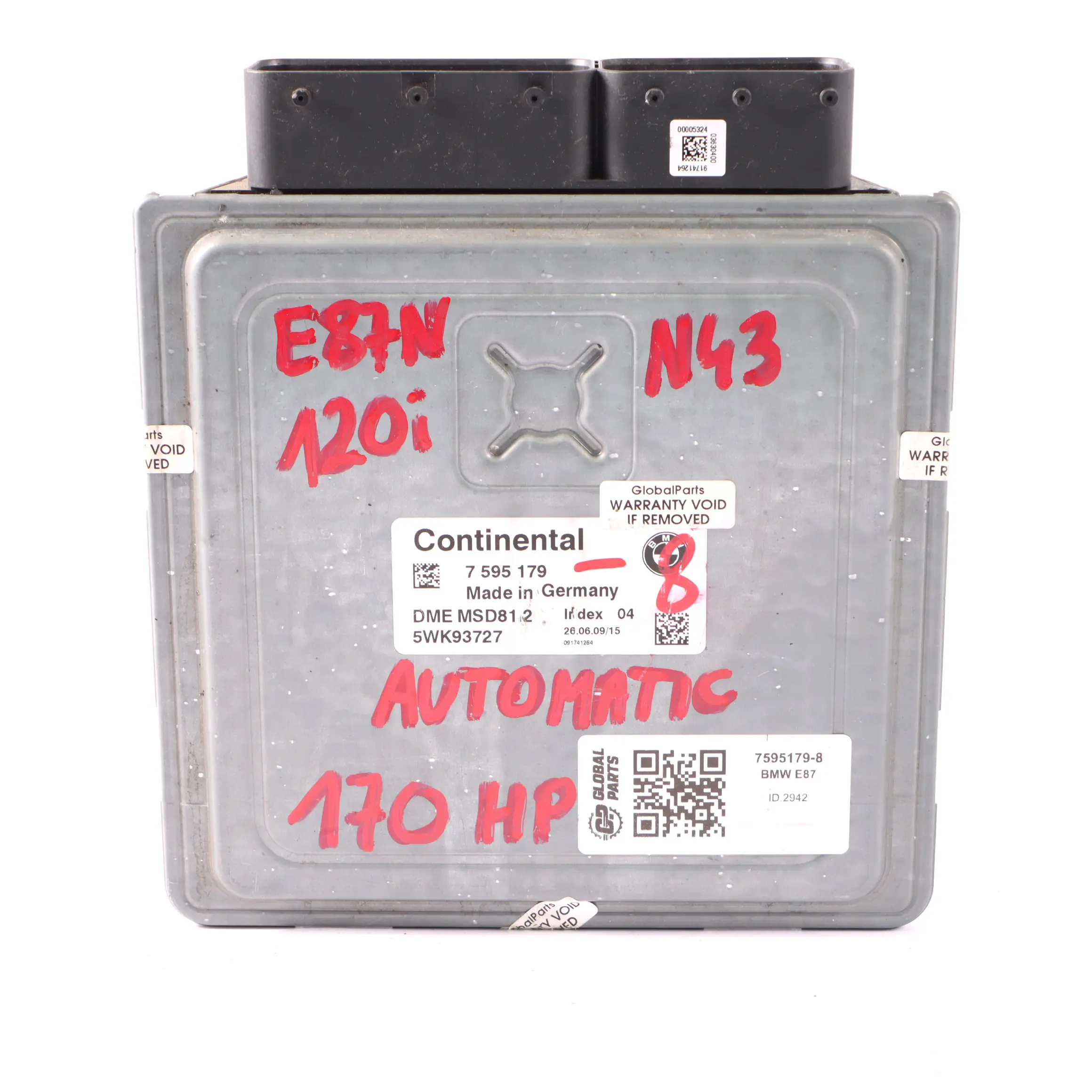 BMW E81 E87 LCI 120i E90 E91 320i N43 170HP Motor ECU DME 7595179 Automático