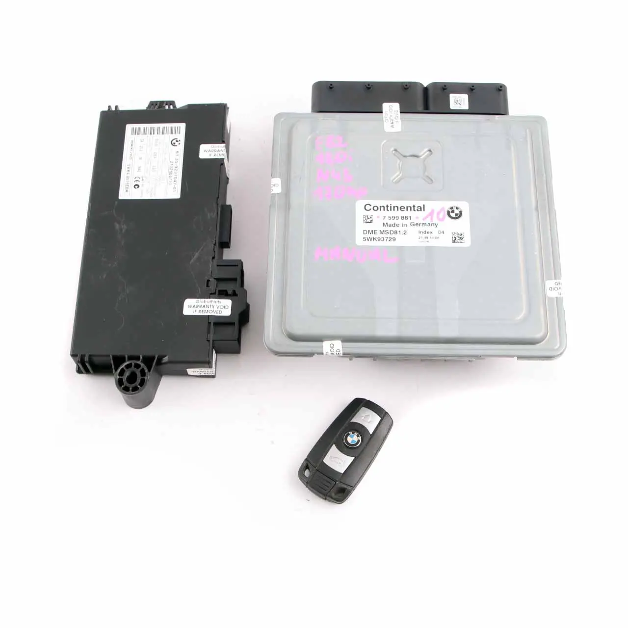 BMW E87 LCI E90 120i 320i Petrol N43 170HP ECU KIT DME 7599881 CAS3 Key Manual