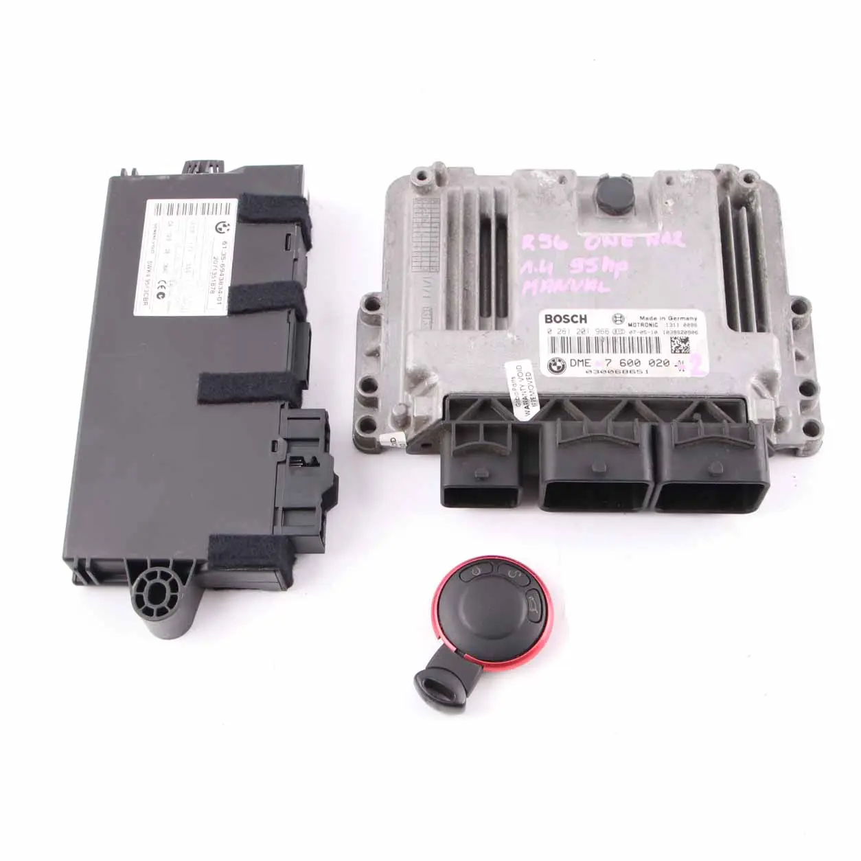 Mini One R56 N12 1.4 95HP Engine Module ECU Kit DME + CAS 3 + Key 7600020 Manual