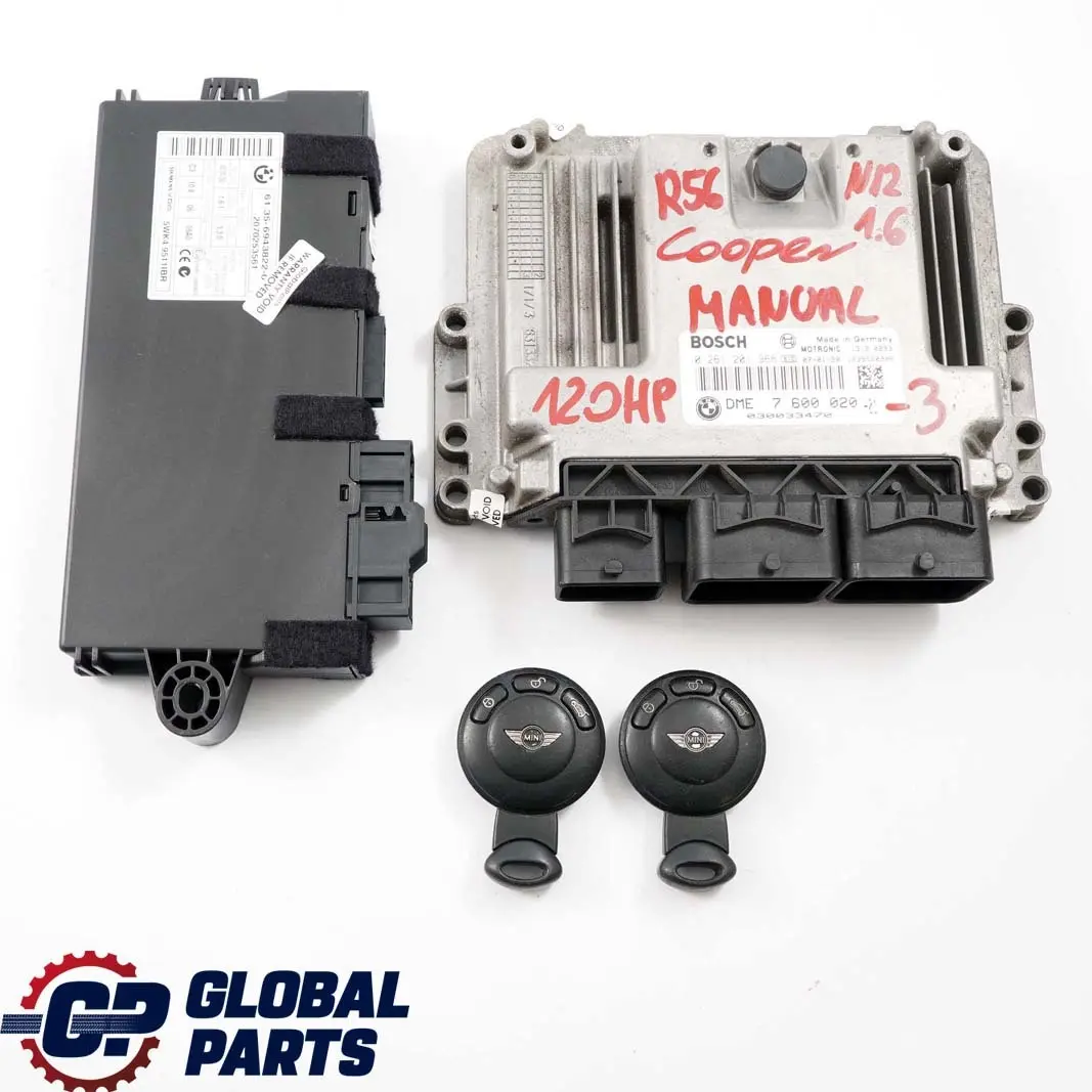 Mini Cooper R55 R56 N12 1.6 Steuergerät ECU Kit DME 7600020 + CAS3 + Schlüsse