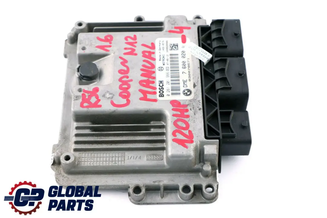 Mini Cooper R56 N12 1.6 120PS ECU Steuergerät DME 7600020 CAS3 + Schlüssel