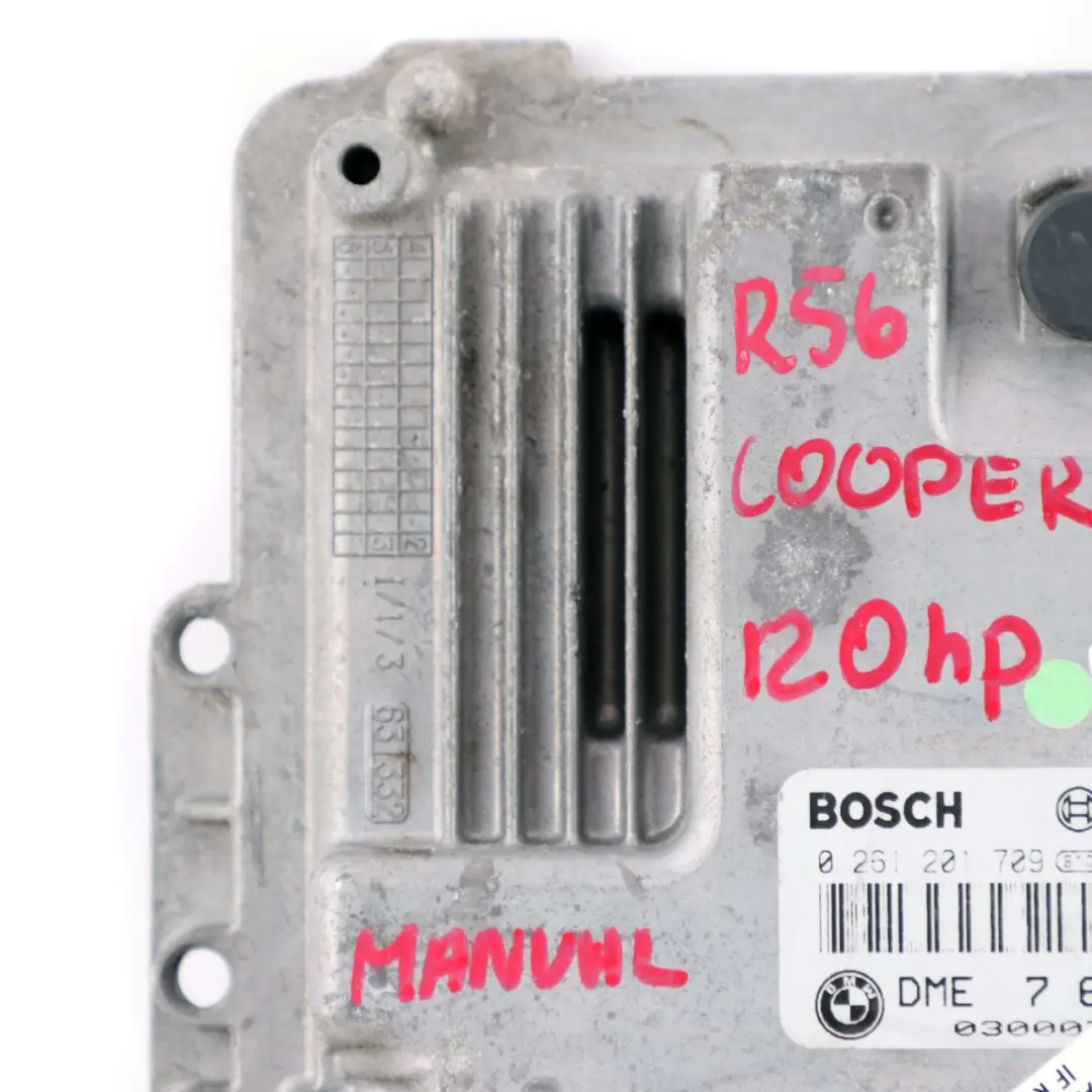 Mini Cooper R55 R56 N12 1.6 120HP ECU Kit DME 7600076 CAS3 Key Manual