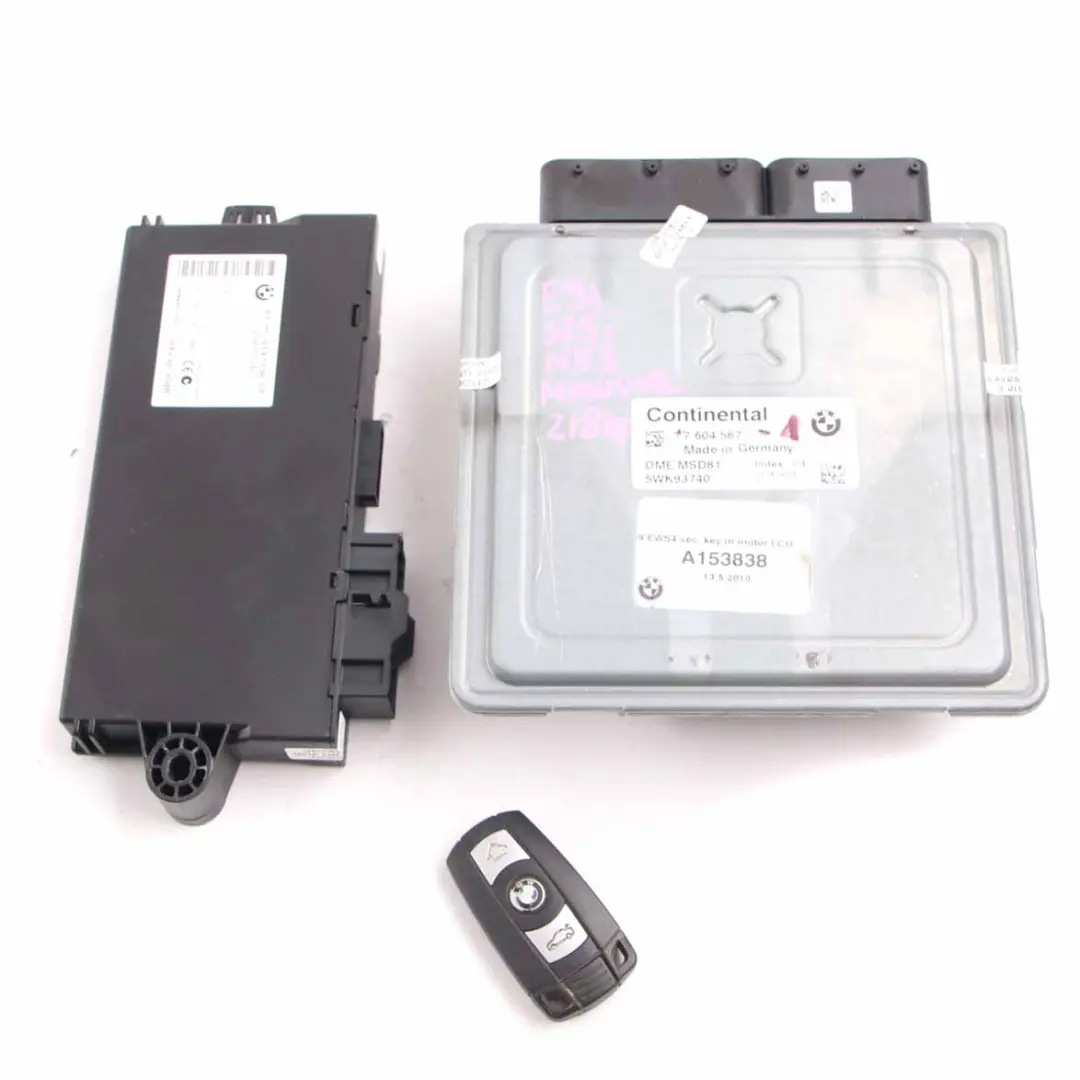 BMW E60 LCI E90 E91 325i 525i N53 218HP ECU Kit DME 7604567 CAS3 + Key Manual