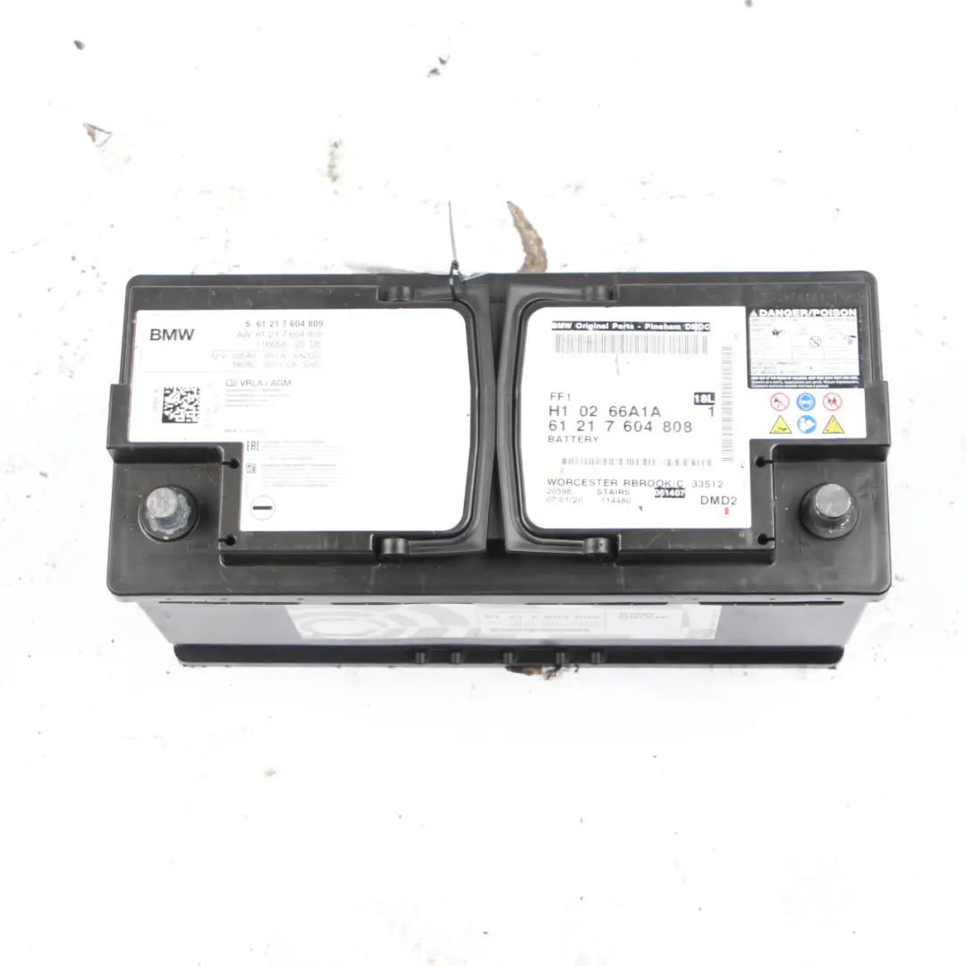 BMW AGM 12V Accumulator Battery 105Ah 950A 7604809 7604808