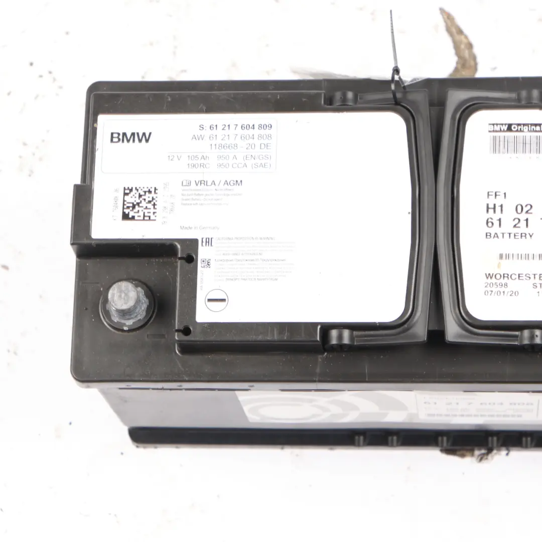 BMW AGM 12V Accumulator Battery 105Ah 950A 7604809 7604808