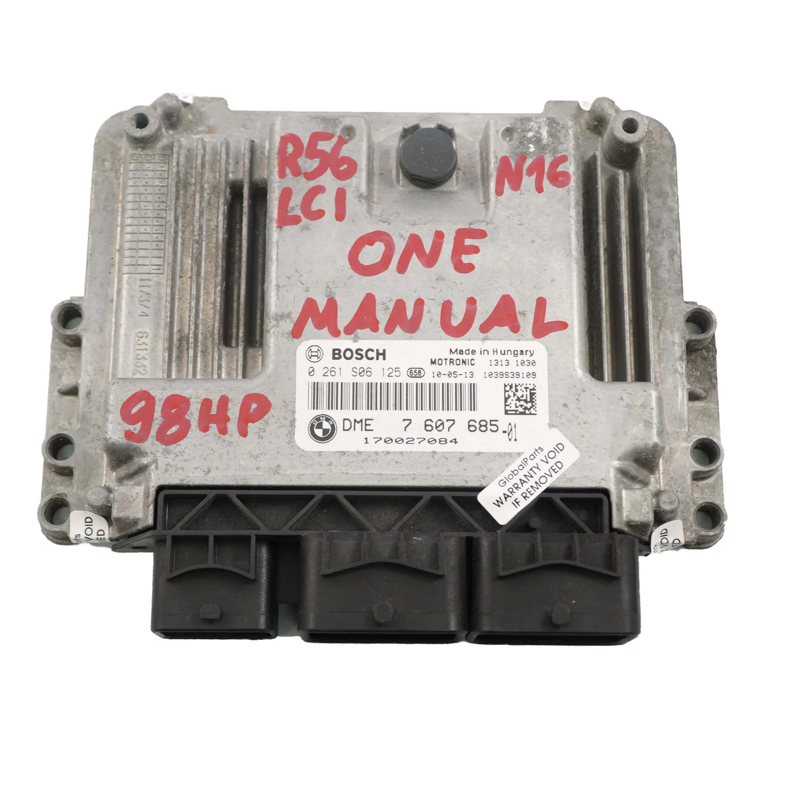 Mini One R55 R56 LCI R60 98PS Benzin ECU Steuergerät DME 7607685 Schaltgetriebe