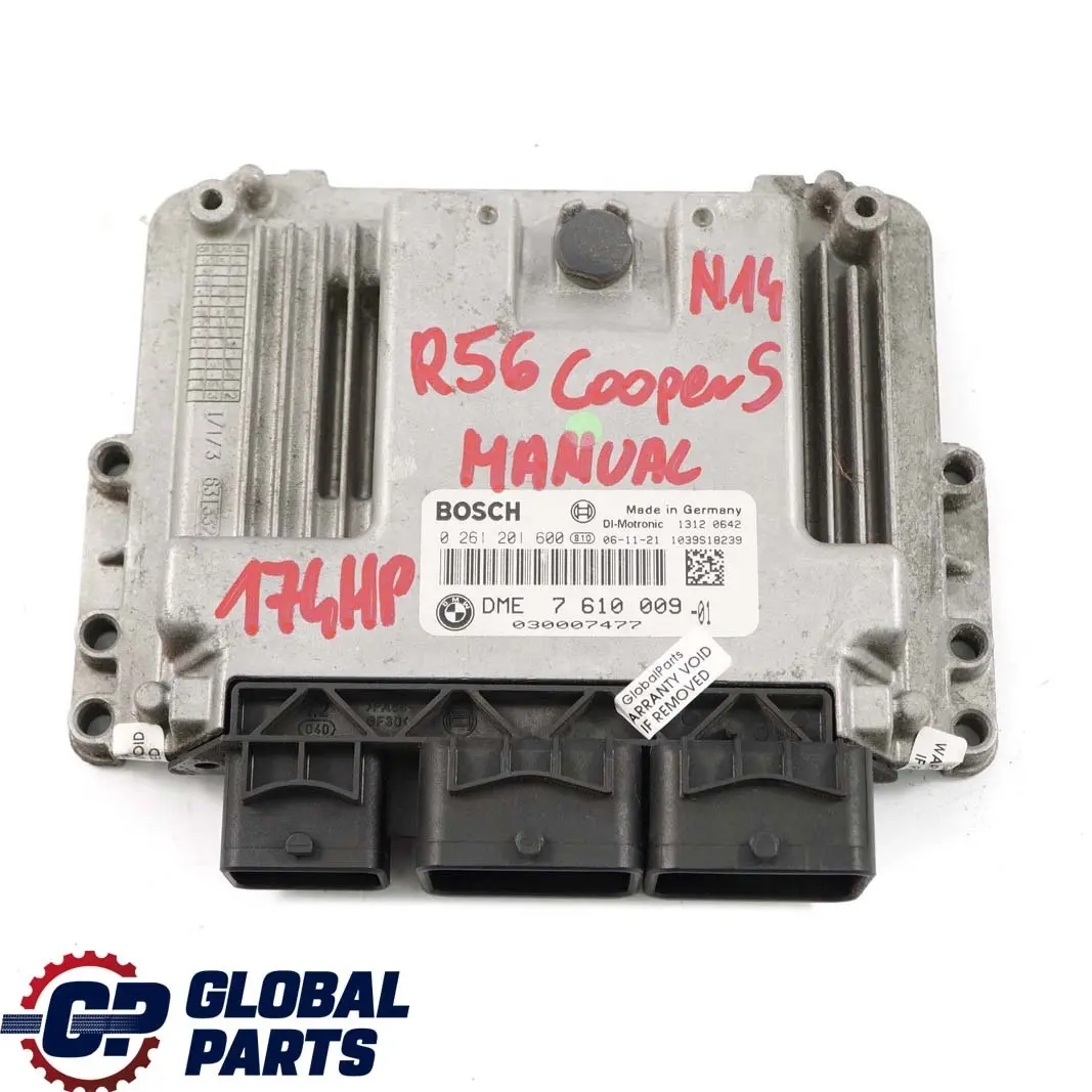 Mini Cooper S R55 R56 R57 N14 1.6 ECU Engine Control Unit DME 7610009 Manual