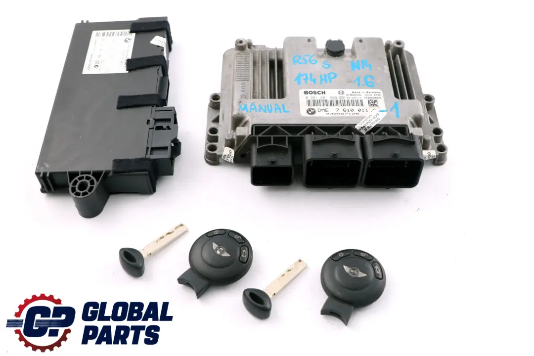 BMW Mini Cooper S R55 R56 R57 N14 1.6 ECU Kit DME CAS 3  2 Keys 7610011 Manual