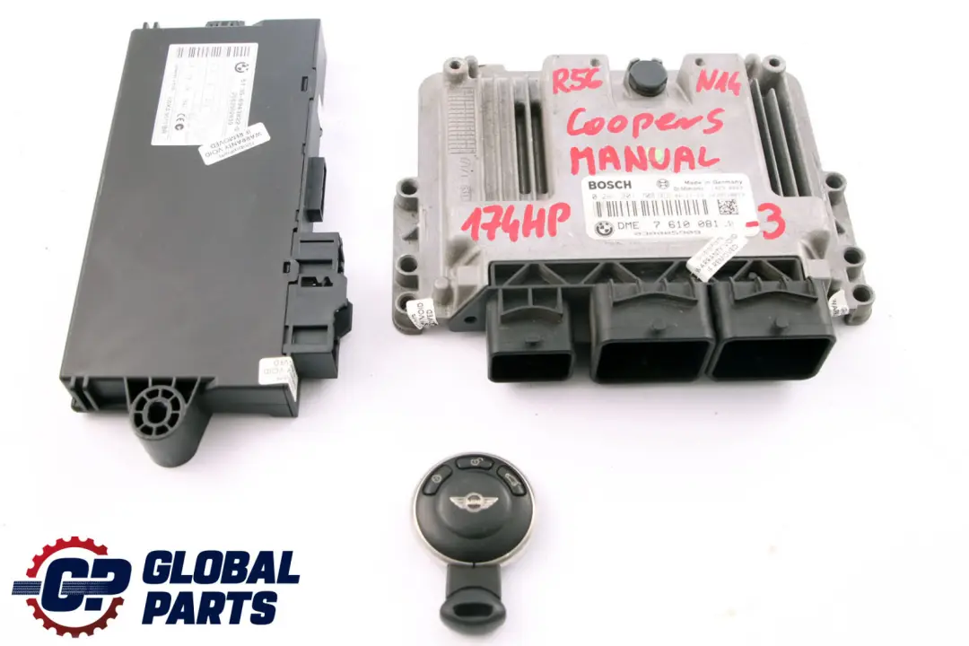 BMW Mini Cooper S R56 N14 1.6 174HP ECU Kit DME 7610081 CAS3 + Key Manual