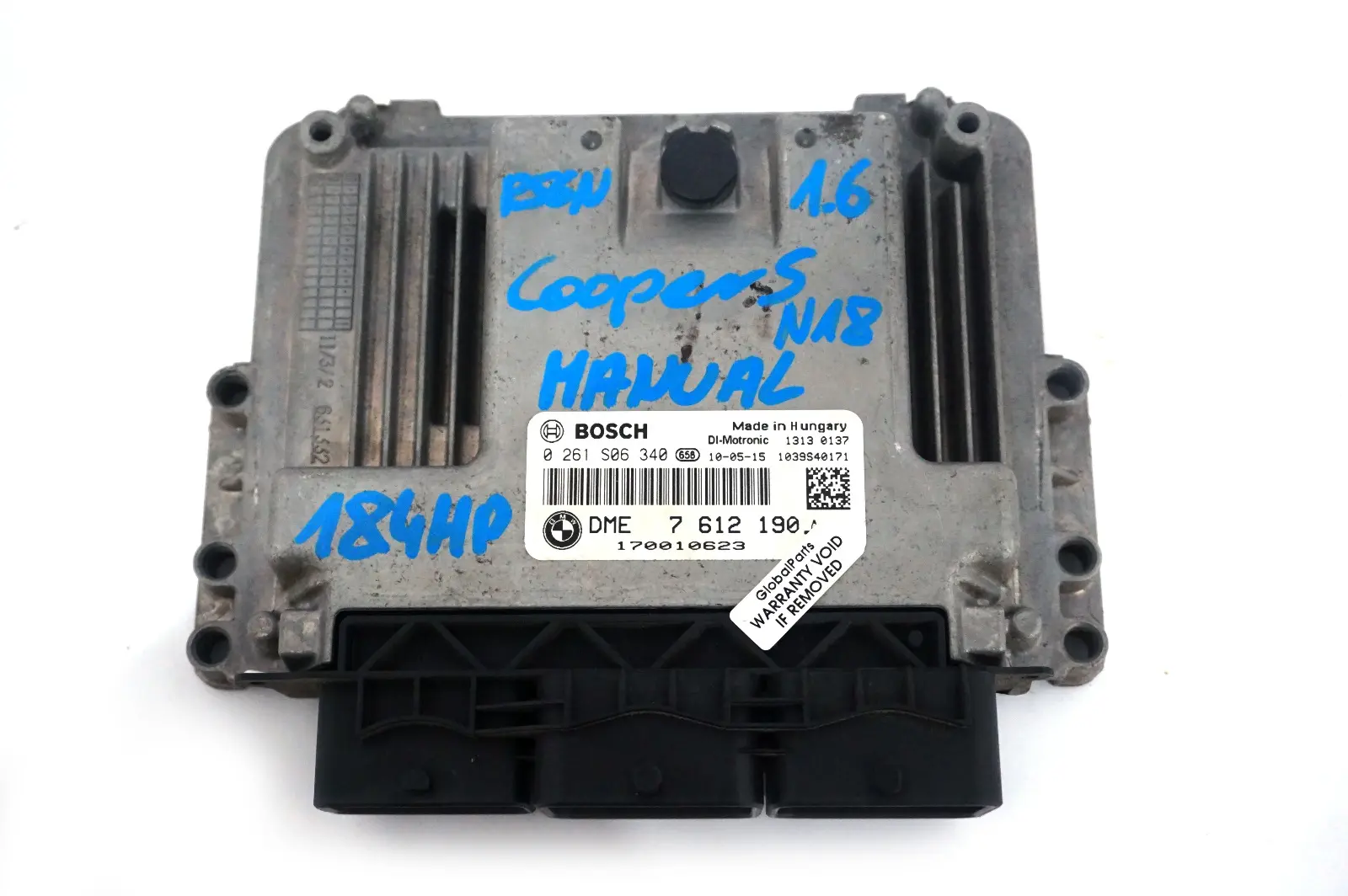 BMW Mini Cooper S R56 LCI N18 1.6 Engine Control Unit ECU DME 7612190 Manual