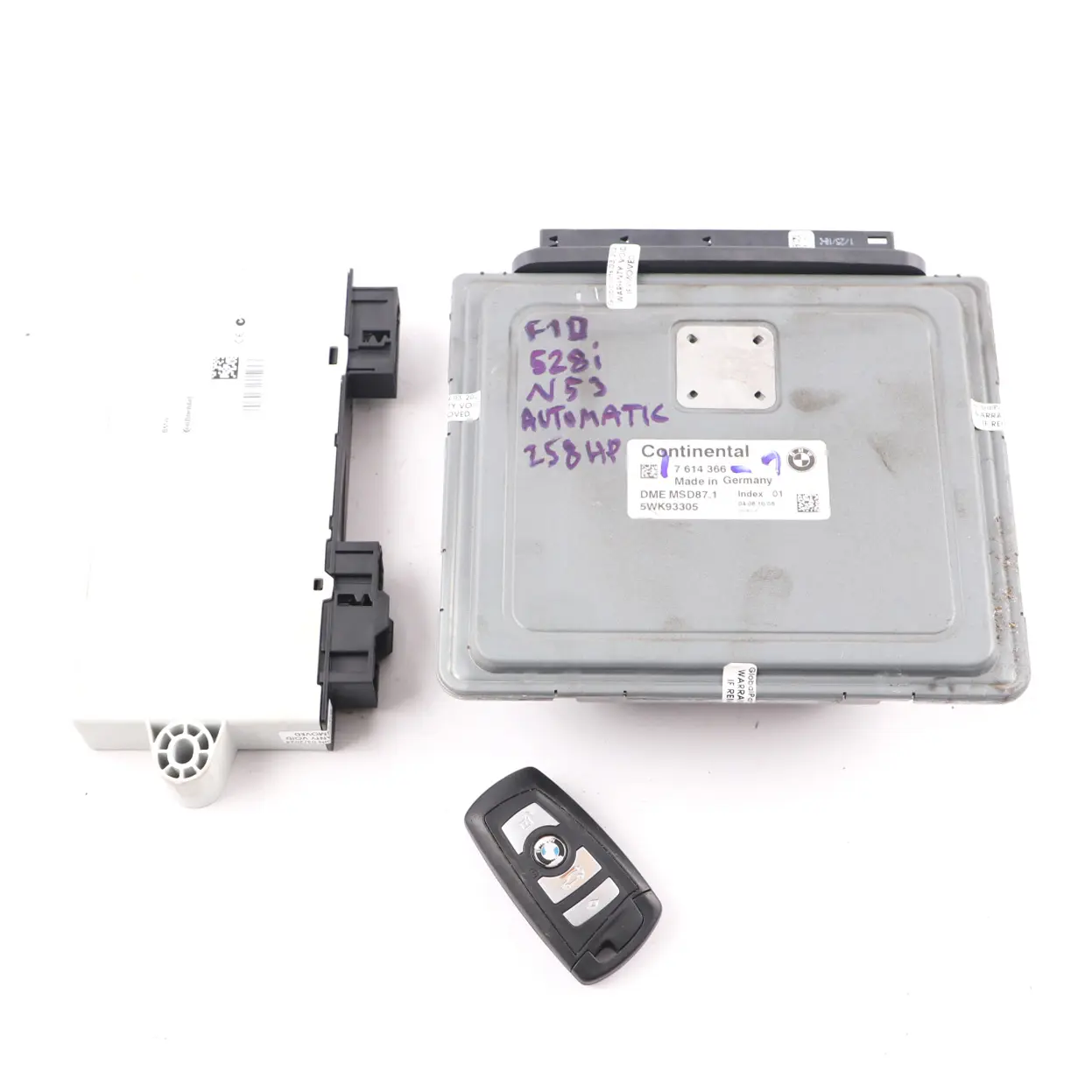 BMW F10 F11 528i N53 258HP ECU Kit DME 7614366 CAS4 + Key Automatic