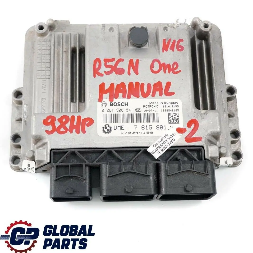 Mini One R55 R56 R57 LCI N16 1.6 Gasolina Motor ECU Kit DME 7615981 CAS Llave