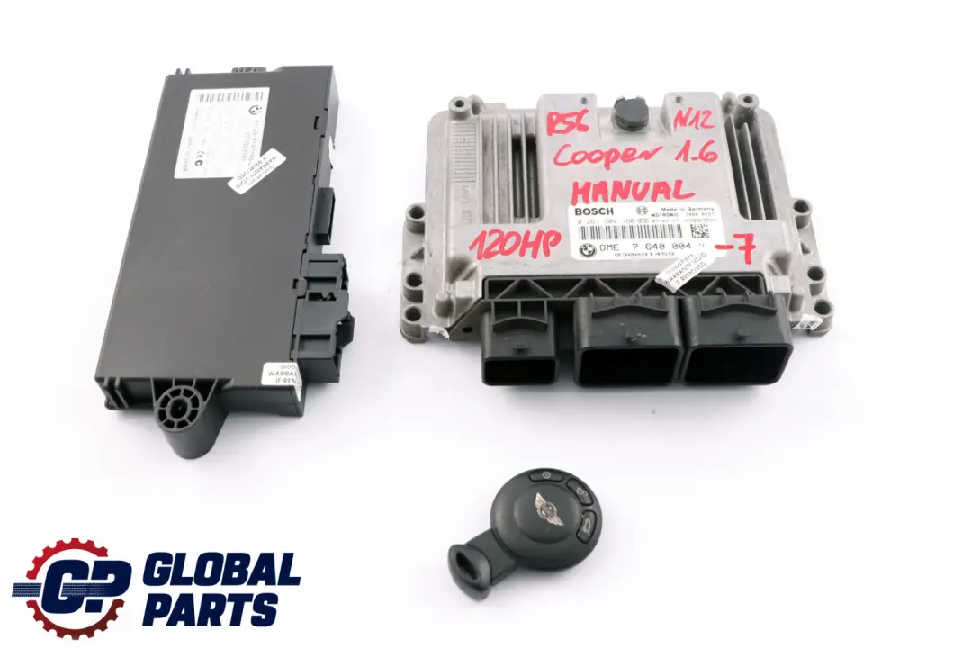 BMW Mini Cooper R55 R56 N12 1.6 Petrol ECU Kit DME CAS3 + Key 7640004 Manual