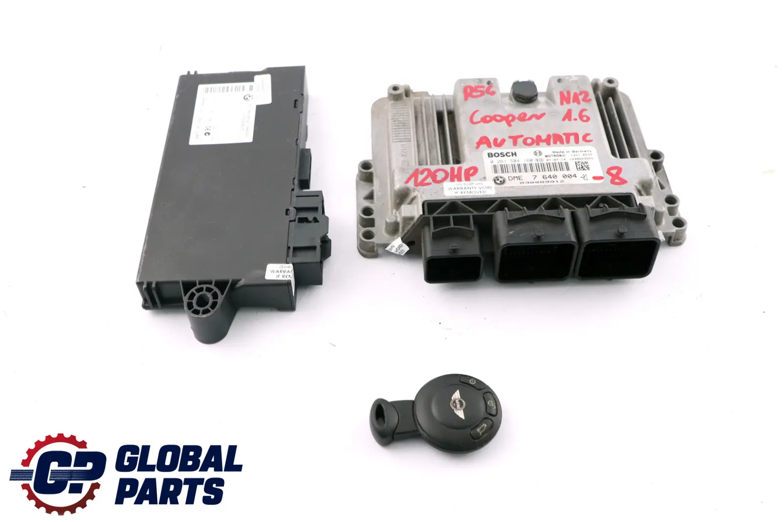 BMW Mini Cooper R55 R56 Petrol N12 1.6 ECU Kit DME CAS3 + Key 7640004 Automatic