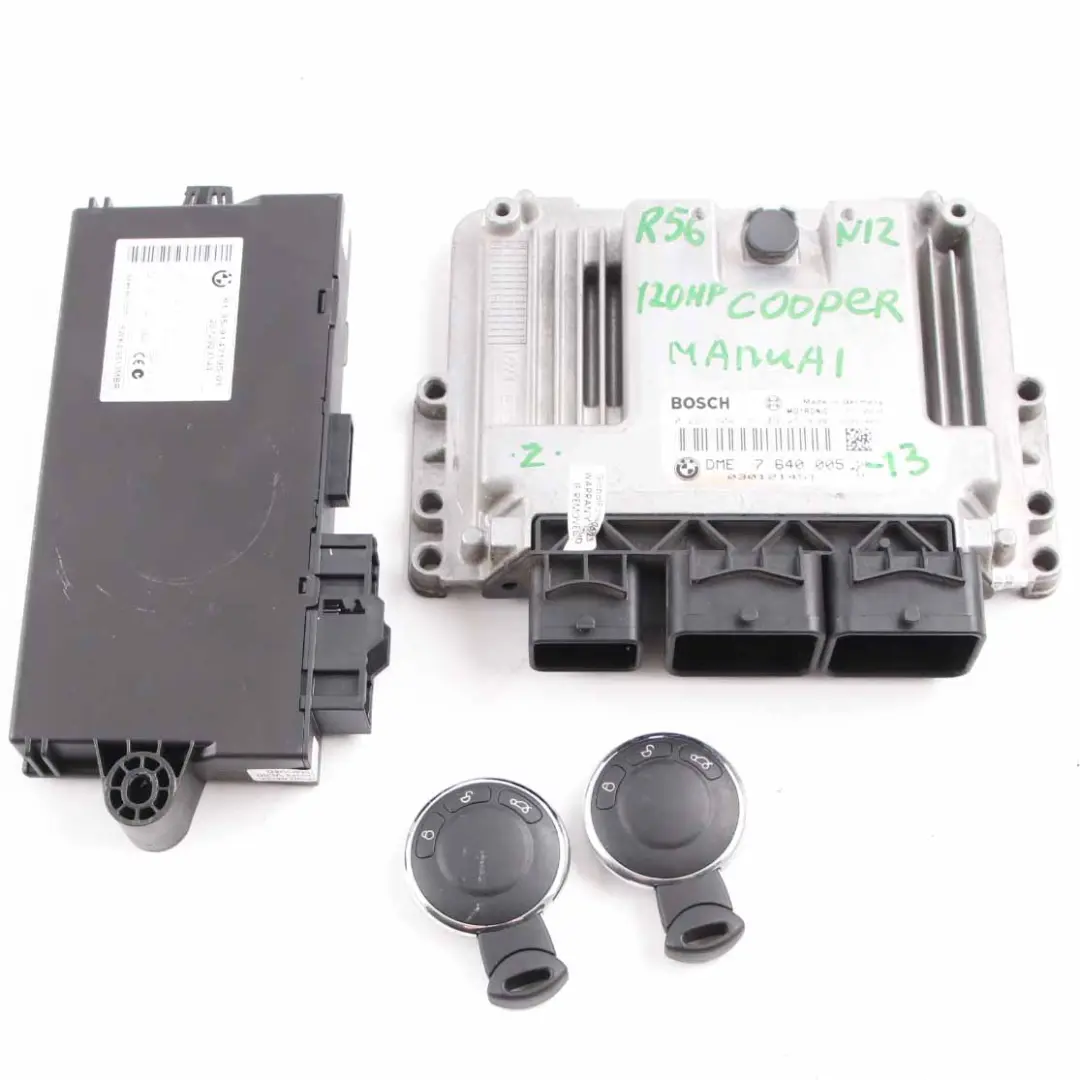 Mini Cooper R55 R56 N12 1.6 120HP Engine Unit ECU Kit DME 7640005 CAS3 2 Keys