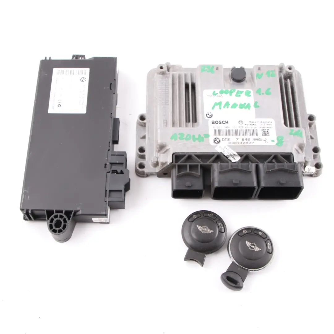 Mini Cooper R56 N12 1.6 120HP ECU Kit Motor DME 7640005 CAS3 Schlüssel Handbuch