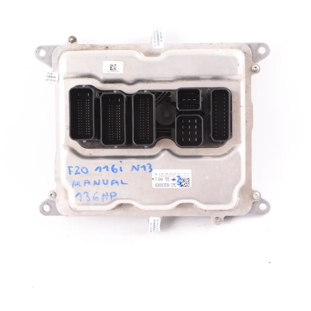 BMW F20 F21 F30 116i 316i N13 136HP ECU Kit DME 7640755 Key + FEM Manual